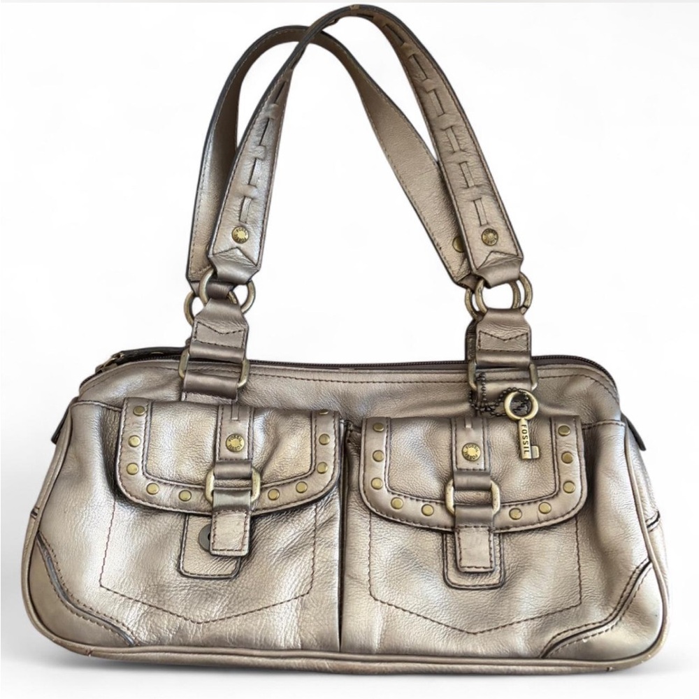 Metallic Fossil Shoulder Bag